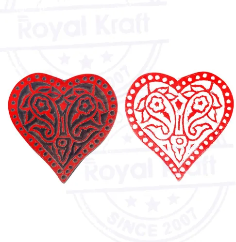 Vista 4 de Royal Kraft Sellos de madera DIY tela, textil, arcilla, cerámica, papel, bloques de impresión de henna THFtag001
