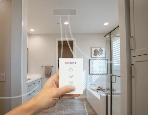 Vista 7 de Quietcool Kit de control inalámbrico para ventilador de toda la casa, no requiere cableado duro para interruptor de pared, capacidad de tres