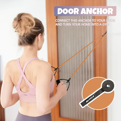 Vista 3 de RitFit Single Resistance Bands with Handles Door Anchor for Home Gym