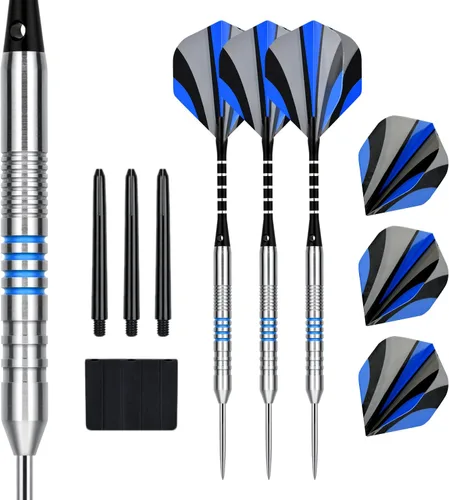Vista 12 de 24g 90% Tungsten Professional Steel Tip Darts Set Point Protector