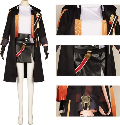 Vista 2 de Moalioi Honkai Star Rail - Disfraz de cosplay de Honkai Trailblazer Caelus, traje de fiesta de Helloween con peluca Estilo de mujer