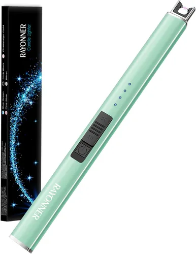 Vista 8 de Encendedor eléctrico con bloqueo de seguridad USB recargable a prueba de viento y sin llama de arco de plasma para rellenos de cestas de Pascua