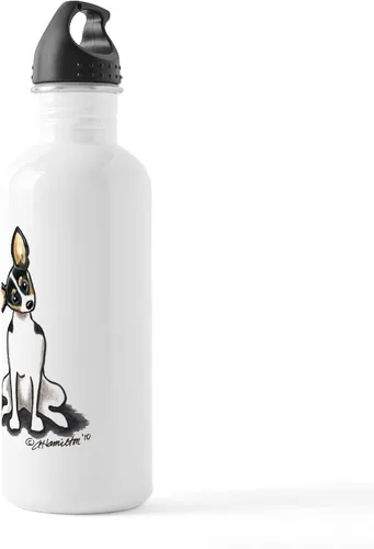 Vista 3 de CafePress Rat Terrier Sit Pretty - Botella de agua (acero inoxidable, 1 botella de agua de 1,0 L)