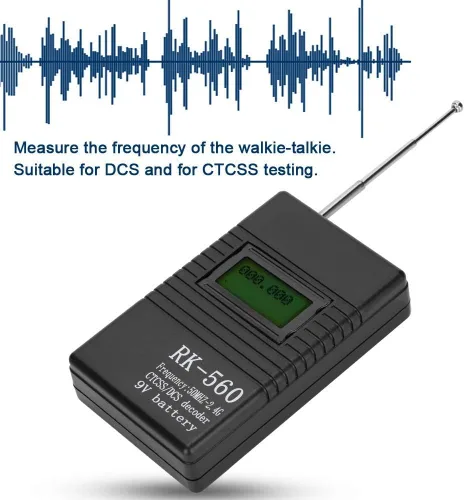 Vista 2 de Contador de frecuencia portátil de mano, prueba de radiofrecuencia precisa de frecuencia de 50MHz-2.4Ghz, con antena de una llave, conveniente