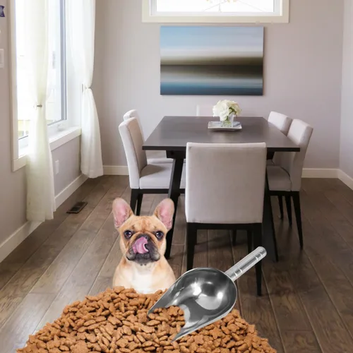 Vista 7 de POPETPOP Cuchara de acero inoxidable para alimentos para mascotas, 1.50 tazas, pala de metal de 8.26 pulgadas, pala de metal para caramelo seco