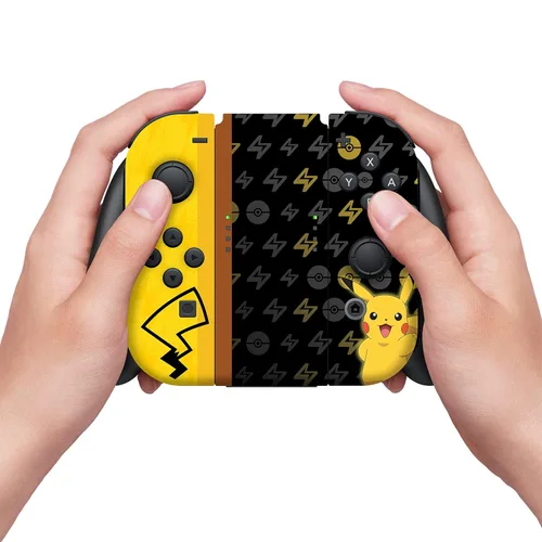 Vista 5 de Controller Gear Nintendo Switch Skin & Screen Protector Set - Pokemon - Pikachu Set 1 - Nintendo Switch