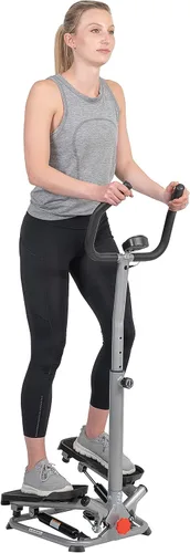 Vista 9 de Sunny Health & Fitness Escalador de escaleras para el hogar, escalador plegable inteligente SunnyFit App Connection, Long Stride Length, Home Gym