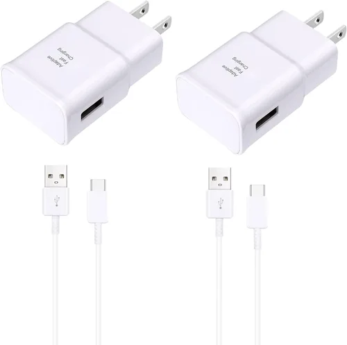 Vista 8 de Cargador rápido Andriod, cargador rápido tipo C con cable de carga rápida tipo C de 5 pies para Galaxy S10/S9/S8/S10e/S10+/S8+/S9+/Note 8 9 10 Negro