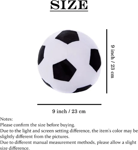 Vista 5 de zhidiloveyou Bola de fútbol de felpa de 9 pulgadas, regalo de fútbol de felpa para niños