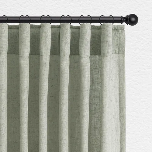 Vista 37 de Jowels Natural Linen Curtains 96 Inches Long 2 Panels for Living Room