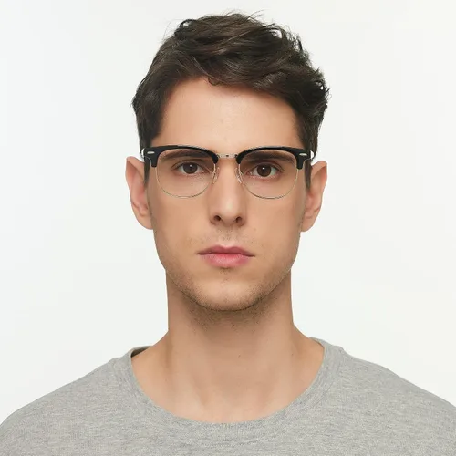Vista 6 de GUDVUE Lentes de luz azul, para computadora/juegos/TV/teléfonos para mujeres/hombres, antirreflejos/UV400/fatiga ocular, negro/dorado