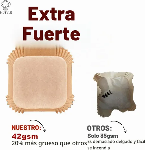 Vista 3 de Forros pequeños para freidora de aire Cosori 2.1qt