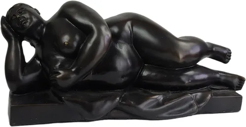 Vista 9 de Estatua de mujer gorda decorativa 100% bronce fundido escultura de yoga femenina hermosa y resistente de 10.6 pulgadas, regalo de bronce