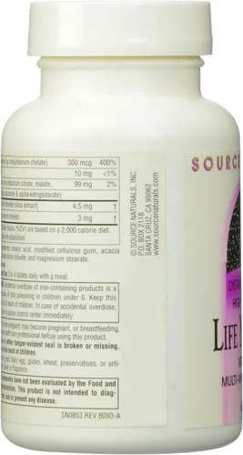 Vista 4 de Source Naturals Life Minerals, Krebs Cycle Complejo Multi-Mineral,60 Tabletas