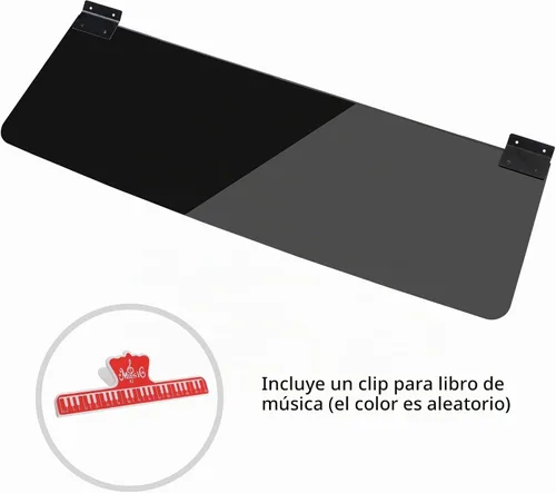 Vista 4 de Soporte de partituras compatible con teclado piano electrónico Yamaha P85 serie P95 (negro)