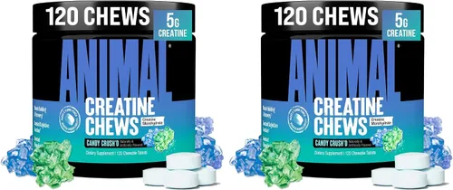 Vista 15 de Animal Gomitas de Creatina – Tabletas masticables mejoradas de monohidrato de creatina con AstraGin y sal marina, máxima absorción pre