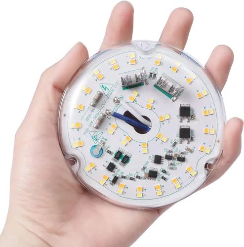 Vista 5 de Paquete de 2 luces LED de ventilador de techo de 3.93 pulgadas, panel de repuesto de luz de techo PCB 18W 3CCT 2200LM 120V CRI90 ETL regulable