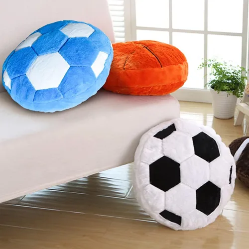 Vista 6 de Almohada de balón de fútbol almohada de flor verde salvia para el hogar sofá cama decorativa
