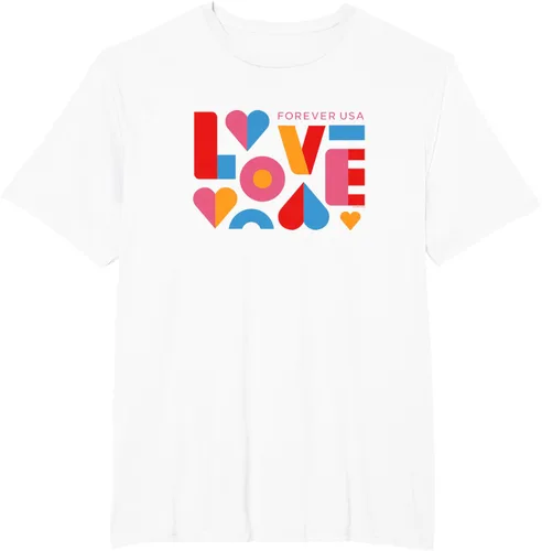 Vista 7 de USPS Camiseta Forever USA Love, Negro