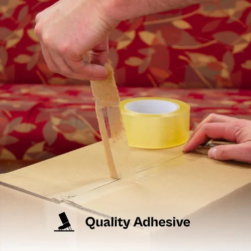Vista 2 de PSBM Clear Packing Tape, 18 Rolls 2 Mil 3.8 Inch 72 Yards Per Roll, Heavy Duty Tape for Packaging, Shipping, Moving & Sealing