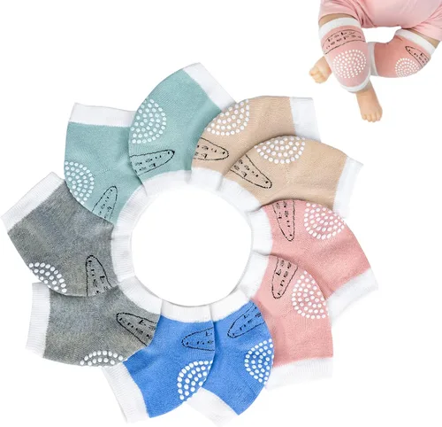 Vista 15 de BOSONER Rodilleras antideslizantes para bebés, rodilleras unisex para bebés y niños pequeños, 5 pares