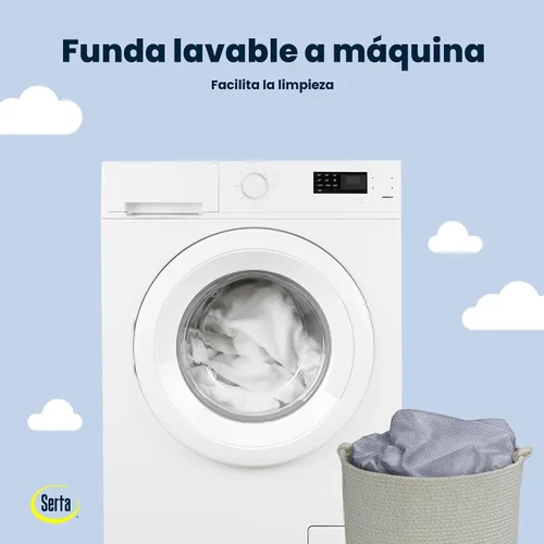Vista 4 de Serta Perfect Start Colchón transpirable de dos etapas limitada para cuna y colchón para niños - Funda transpirable y núcleo de fibra, funda lavable