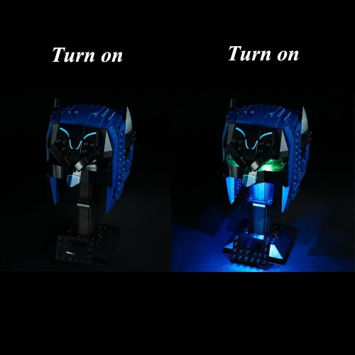 Vista 7 de Kit de luces LED compatible con Lego 76238, kit de iluminación de construcción para (Batman Cowl). (Solo kit de luz Led) (versión clásica)