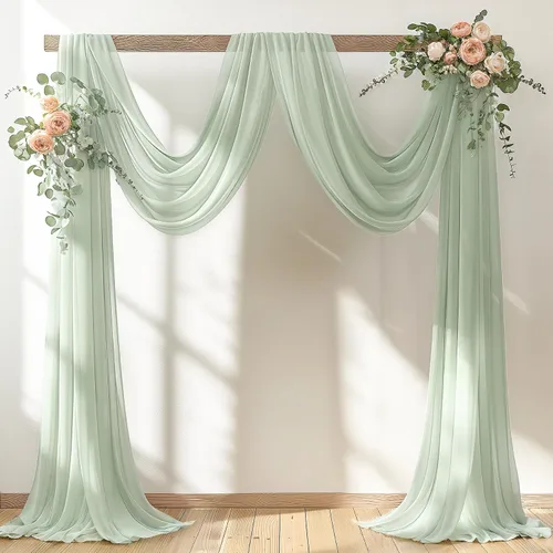 Vista 31 de Tela Negra para Drapeado de Arco de Boda 1 Panel 30'' x 20 Pies Cortinas Negras Tela Transparente Telón de Fondo Telas para Drapeado de Arco