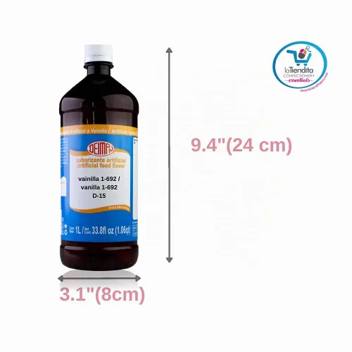 Vista 4 de Deiman Concentrado de vainilla aromatizante artificial para alimentos 1-692 D-15 (33.8 fl.oz.)