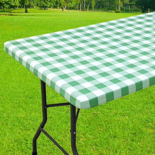 Vista 38 de Smiry Mantel cuadrado de pícnic, manteles de vinilo elásticos impermeables, fundas de mesa de lana cuadriculada con parte trasera de franela