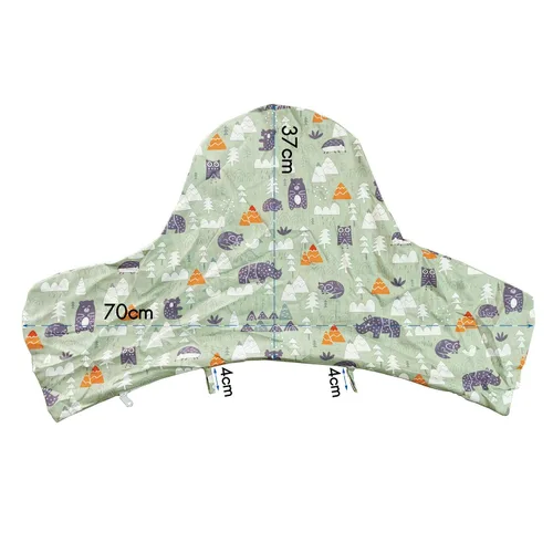 Vista 3 de ZARPMA Cojín Inflable Cubierta Interior Funda de Algodón para IKEA Antilop Trona (Solo Funda) (Verde)