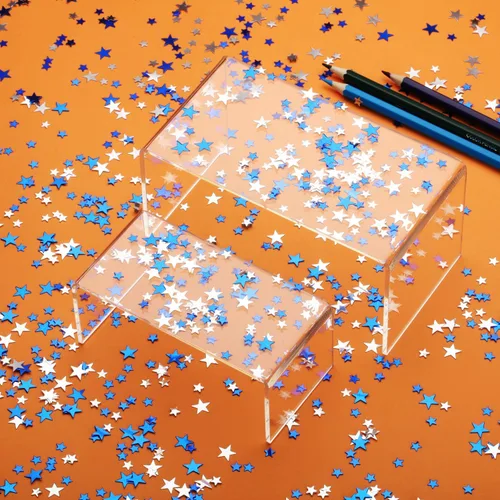 Vista 3 de Hestyia Confeti de Estrella de 60 g con Purpurina, Confeti de Mesa de Papel Metálico para Navidad, Fiesta, Boda, Festival