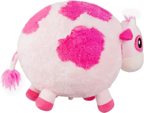 Vista 2 de Squishable - Mini vaca de fresa - Colección SynthiSquish - 10.5 pulgadas - Juguete suave coleccionable de peluche