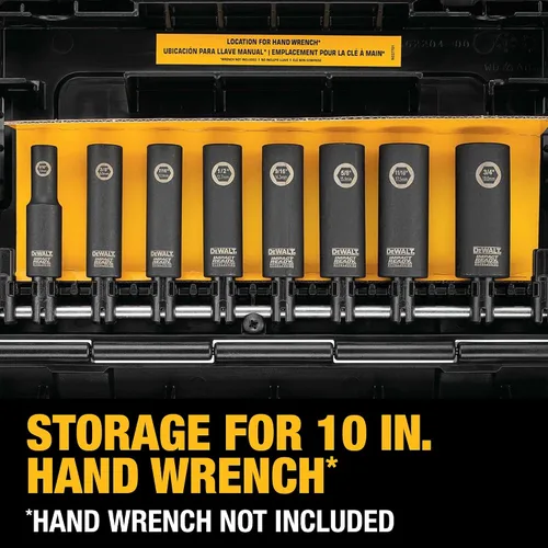 Vista 5 de DEWALT DW22838, juego de llaves IMPACT READY, 3/8 de pulgada, 10