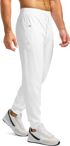 Vista 2 de G Gradual Pantalones deportivos para hombre con bolsillos con cremallera, elásticos, cónicos, pantalones deportivos para hombre, entrenamiento