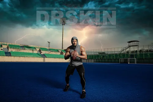 Vista 2 de DRSKIN 1 2 unidades de camisetas sin mangas, sudaderas con capucha para hombre, para culturismo, musculación, entrenamiento en gimnasio