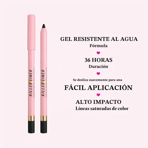 Vista 3 de Too Faced Killer Liner Lápiz delineador de ojos de gel impermeable de 36 horas, 0.04 onzas