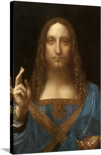 Vista 14 de ART Impresión artística de Salvator Mundi sobre marco negro por Leonardo Da Vinci, 16 x 22 pulgadas