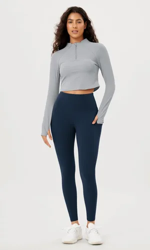 Vista 2 de ODODOS - Leggings de yoga con cintura alta y bolsillos para mujer, pantalones de yoga deportivos con control de abdomen, no se transparentan