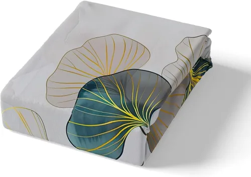 Vista 5 de Feelyou Funda de edredón de hojas de ginkgo, juego de ropa de cama con diseño de hojas botánicas para niños y niñas, funda de edredón de microfibra