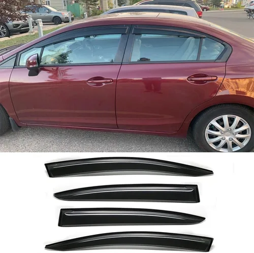 Vista 16 de Visera lateral para ventana lateral, deflector de viento, protector de lluvia para Honda Accord Coupe 2003-2007, 2 piezas de montaje exterior