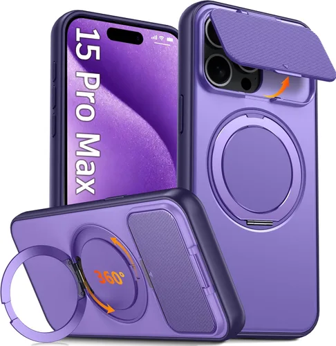 Vista 53 de Oterkin Funda para Google Pixel 10a con soporte magnético de giro de 360° [compatible con MagSafe] [antideslizante] [15 pies] a prueba de golpes