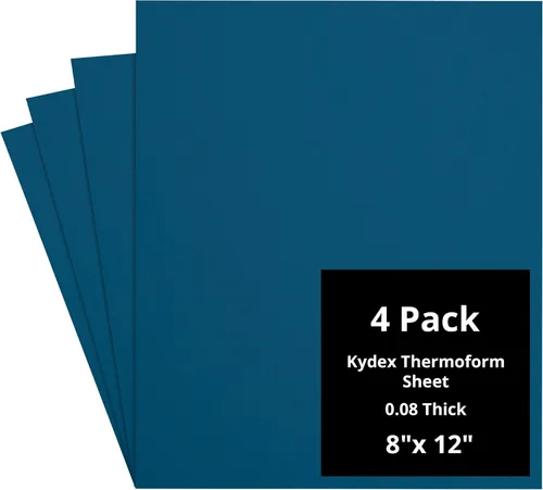 Vista 47 de Kydex Sheets - Solid Color DIY Kit for Crafting Holsters, Sheaths, and Mag Pouches - (8x8, 8x12, 12x12), Premium Thermoform Sheets - Thick, Durable