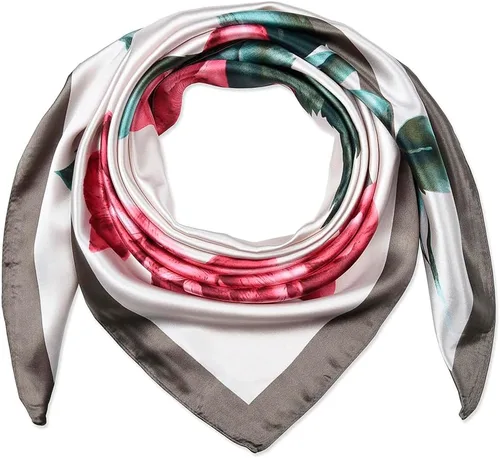 Vista 128 de corciova - Bufanda cuadrada grande para mujer, diadema sedosa para cabello rizado, lazo para dormir por la noche, bandana a la moda, 35 x 35