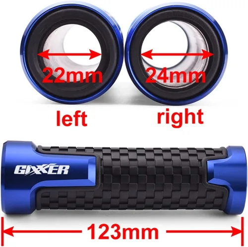 Vista 2 de Empuñaduras de manillar de motocicleta, empuñaduras de goma CNC para Suzuki Gixxer 150 Sf 250 Sf Gixxer 155 2020 2021 2022 accesorios de agarre