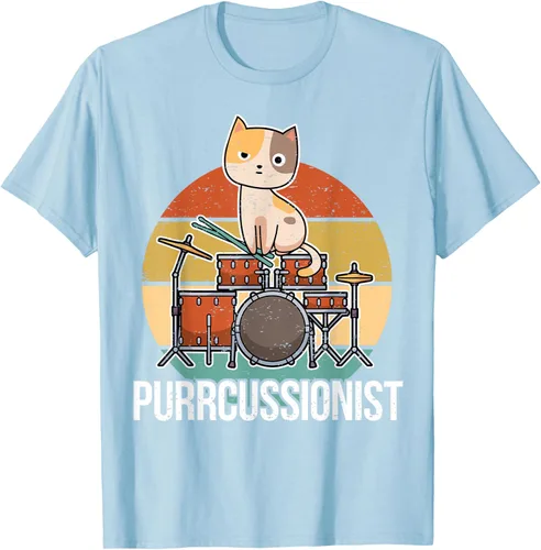 Vista 91 de Funny Percussion Drummer Drumming Drums Saying I Kitten Cat Camiseta, Negro, S