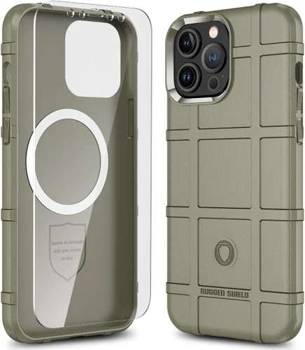 Vista 51 de Funda para iPhone 13, Rugged Shield 8 pies a prueba de caídas TPU Armadura gruesa Funda protectora táctica compatible con iPhone 13 (6.1 pulgadas)