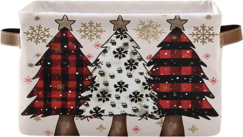 Vista 15 de Cesta de almacenamiento sin costuras de Halloween, bolsa organizadora plegable de tela de calabaza amarilla con asas, 15 x 11 x 9.5 pulgadas