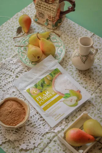 Vista 5 de Polvo liofilizado de pera – 2 onzas – Polvo de pera natural, sin azúcar añadido, sin OMG