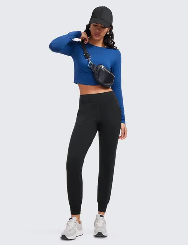 Vista 3 de CRZ YOGA Butterluxe - Pantalones deportivos de cintura alta para mujer de 27 pulgadas, pantalones de yoga suaves como la mantequilla, leggings
